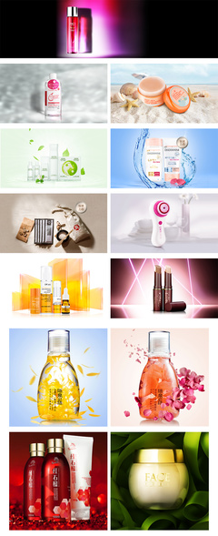 化妆品精修与调性图设计 文具用品中的美学跨界应用